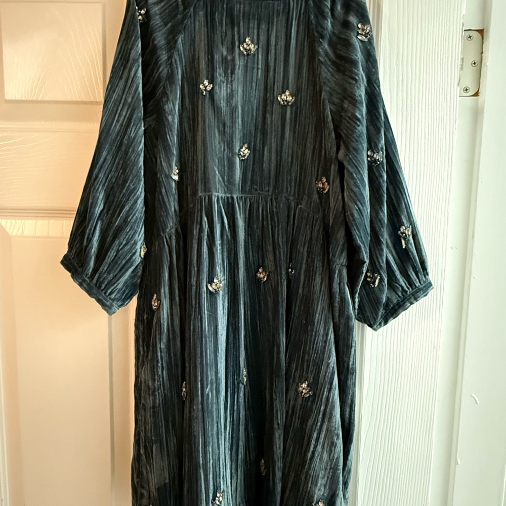 Zara Kids Velvet Dress with Jewel Accents